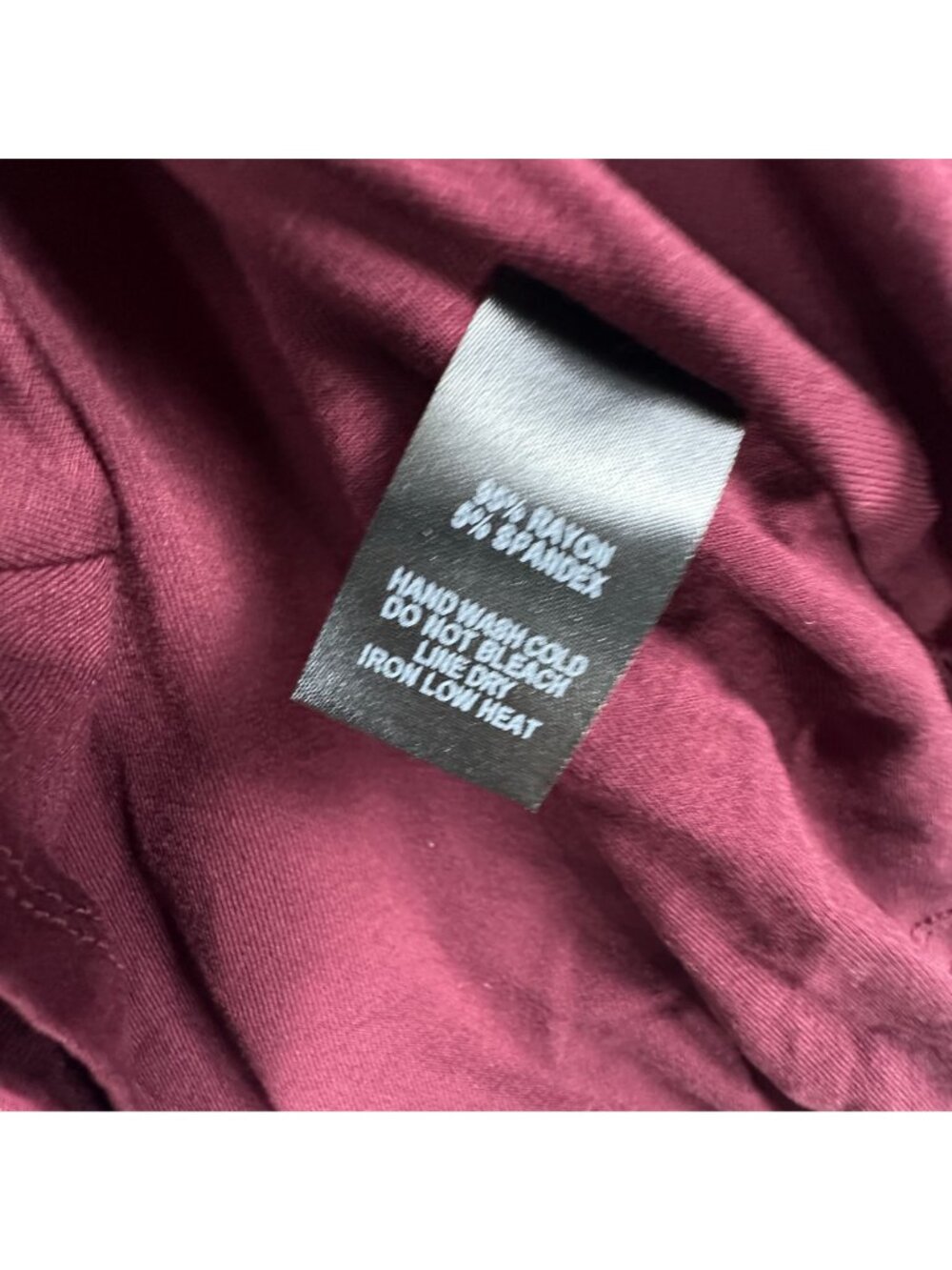 Lulus Swing Dress XS Burgundy Mock Neck Short Sleeve Made In USA - Picture 9 of 13